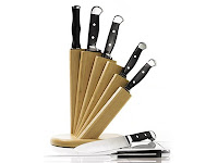bamboo utensil 6pc kitchen set with built in speaker caddy