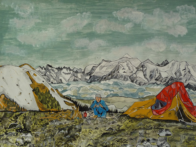 Auto-portrait en gris sur le Môle - Haute savoie- (1990)