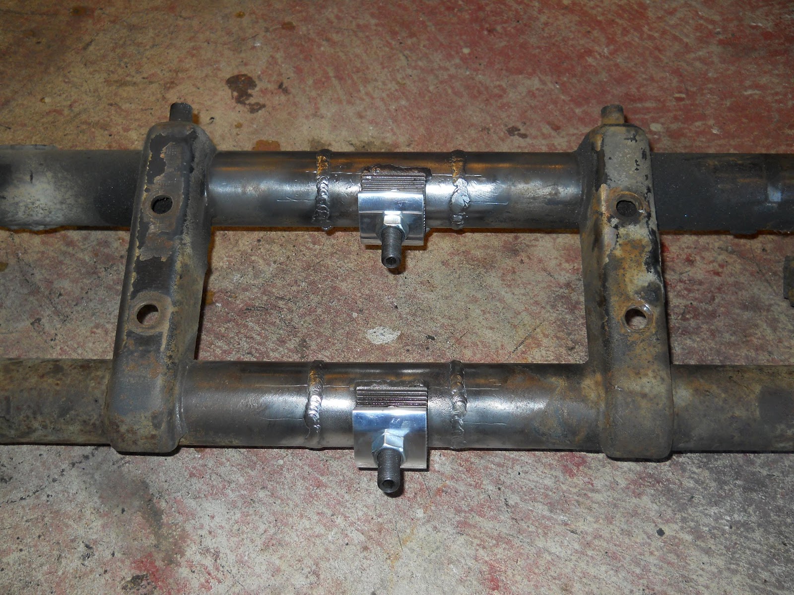 67 VW Beetle Project Adding beam adjusters