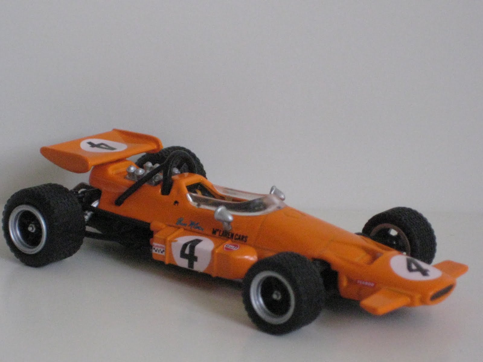 Miniature McLaren Ford V8 F1 #5 1970 Marmande 1/43 - Orange, Bois, Très Bon état