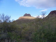 Sunrise illuminates Hat Mountain