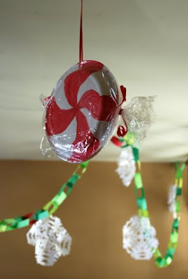 paper plate peppermint candy decorations