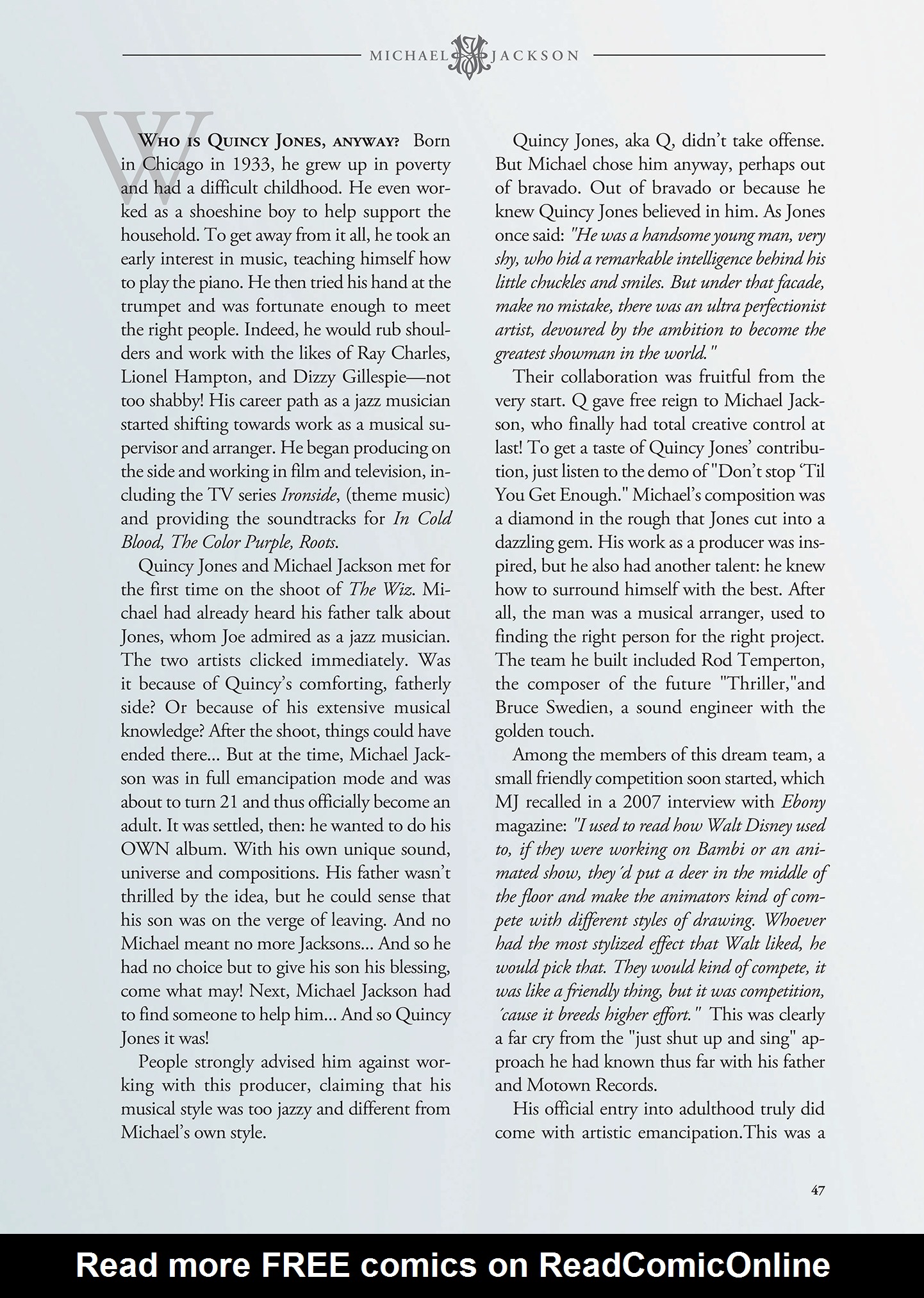 Read online Michael Jackson in Comics comic -  Issue # TPB (Part 1) - 47