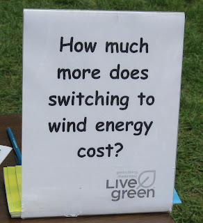 sign on LiveGreen table