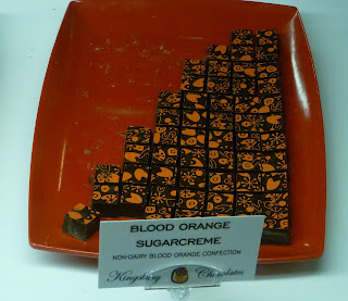nondairy blood orange sugarcreme chocolates