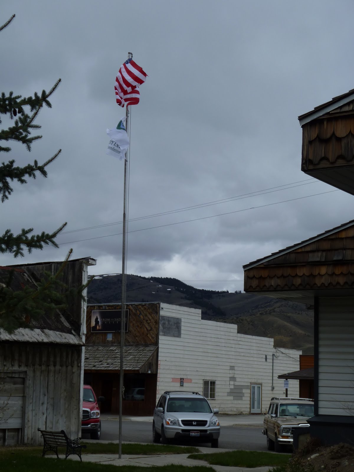Mackay, Idaho 83251 Mackay City Hall US Flag May 12 2010