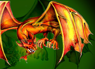 ilustração desenho pintura dragão dragao vermelho lapis lápis photoshop