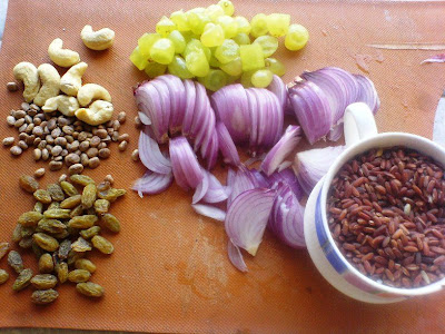 Onion, Cinnamon, and Dry Fruit Pilaf