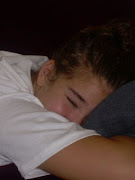 Chan sleeps on the train