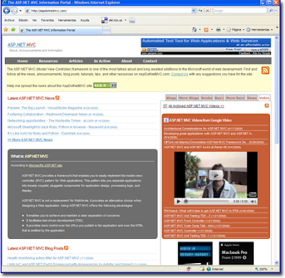 Visitar el portal ASP.NET MVC
