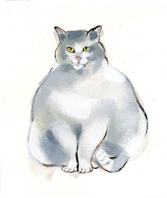 Fat Cat Drawing - Mature Milf