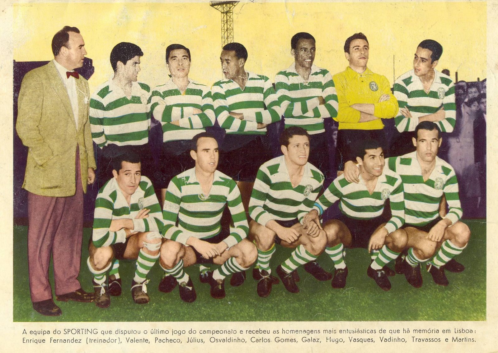 FOOTBALL RETRO Sporting Lisbon 19571958 Sporting Lisbonne 19571958