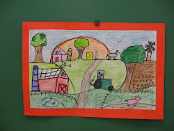 landscape grant wood foreground background ground lessons middle farm grade projects drawing 2nd landscapes graders horizon artolazzi artist drawings elementary