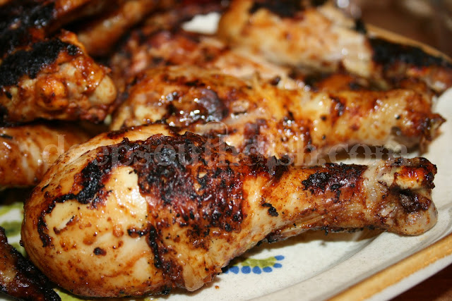 Grilled Chili Lime Drumsticks Chicken drumsticks, marinated in a spicy combination of chili powder, curry and ginger, then grilled, broiled or baked.