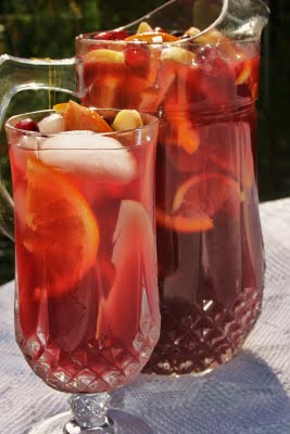 This winter sangria combines the best of what is available during the season - cranberry, pomegranate, orange, apple, and of course a good red or white wine - and is perfect as a Thanksgiving and Christmas sangria. Plan to double it though!