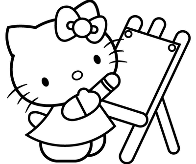 Coloring Pages Kitty 100 Anythings