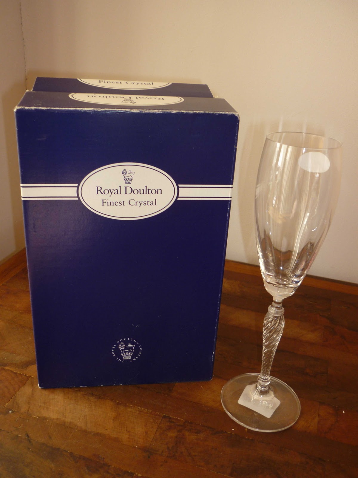 House Clearance 4 finest Royal Doulton champagne glasses