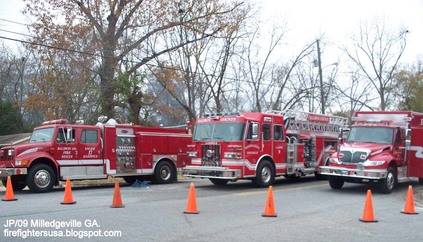 Fire Dept. Trucks GA. FL. AL. Rescue Station Firemen Volunteer