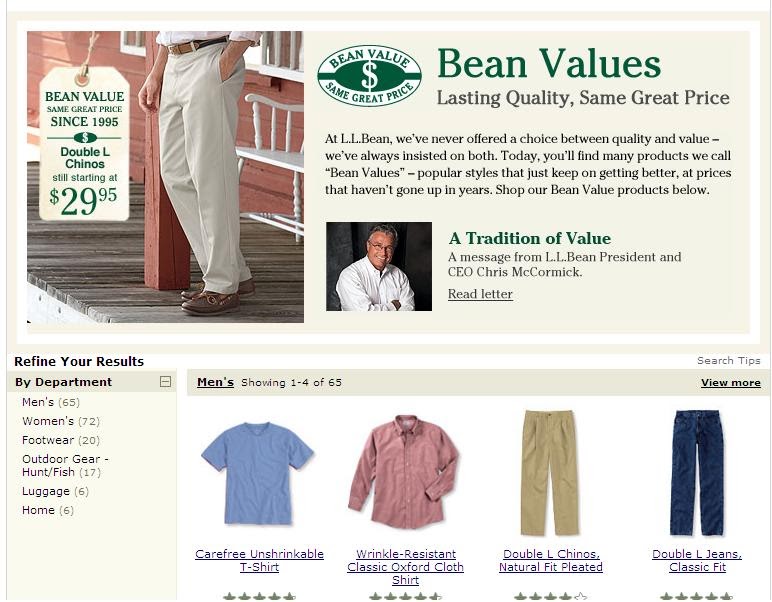 ll bean double l chinos