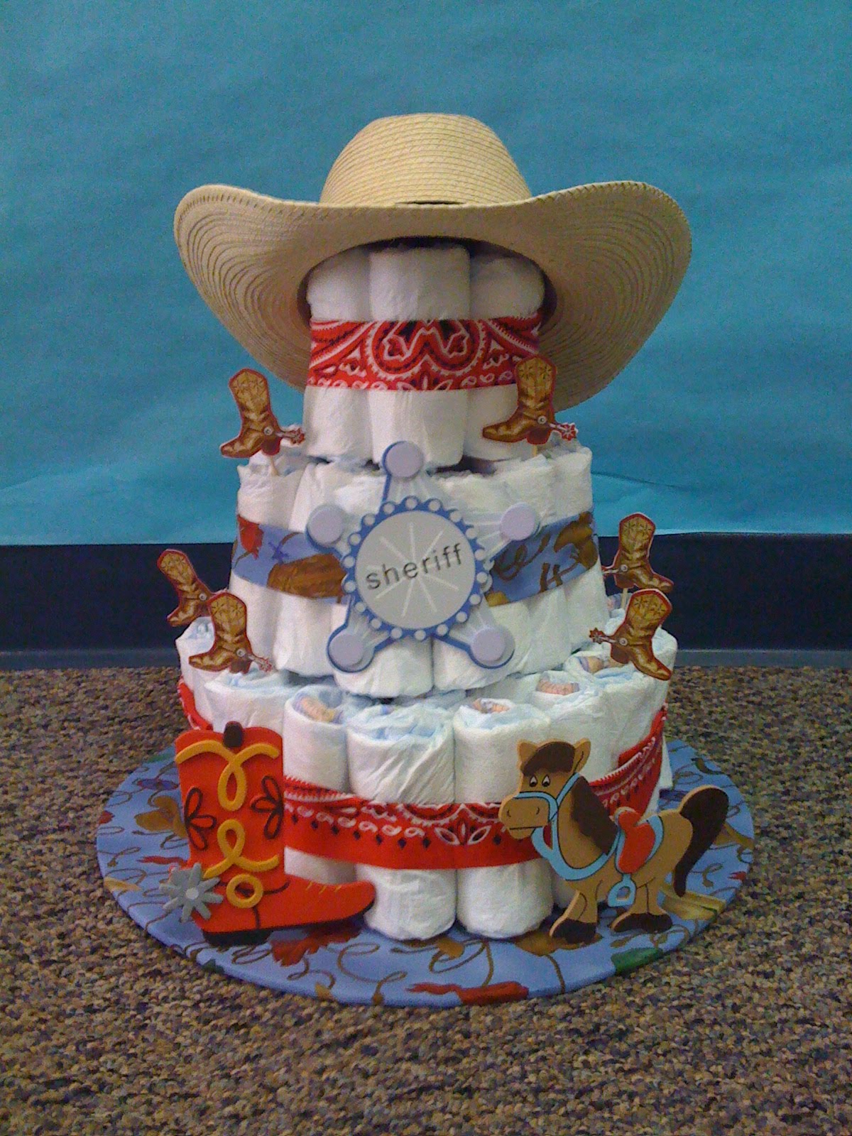 Journey Cowboy Diaper Cake
