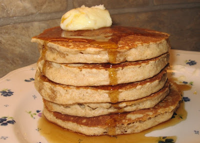 whole wheat season that yous are non going to operate out of an instant  HONEY-WHOLE WHEAT-OATMEAL PANCAKES