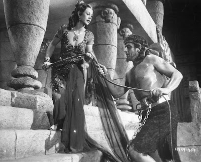 Hedy leads a blind Victor Mature to his doom in Samson and Delilah.