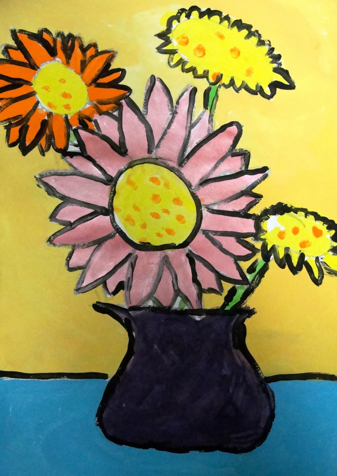 Deep Space Sparkle Art Lessons for Kids Van Gogh Sunflowers Art Lesson