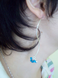 Aros martillados plata y turquesa
