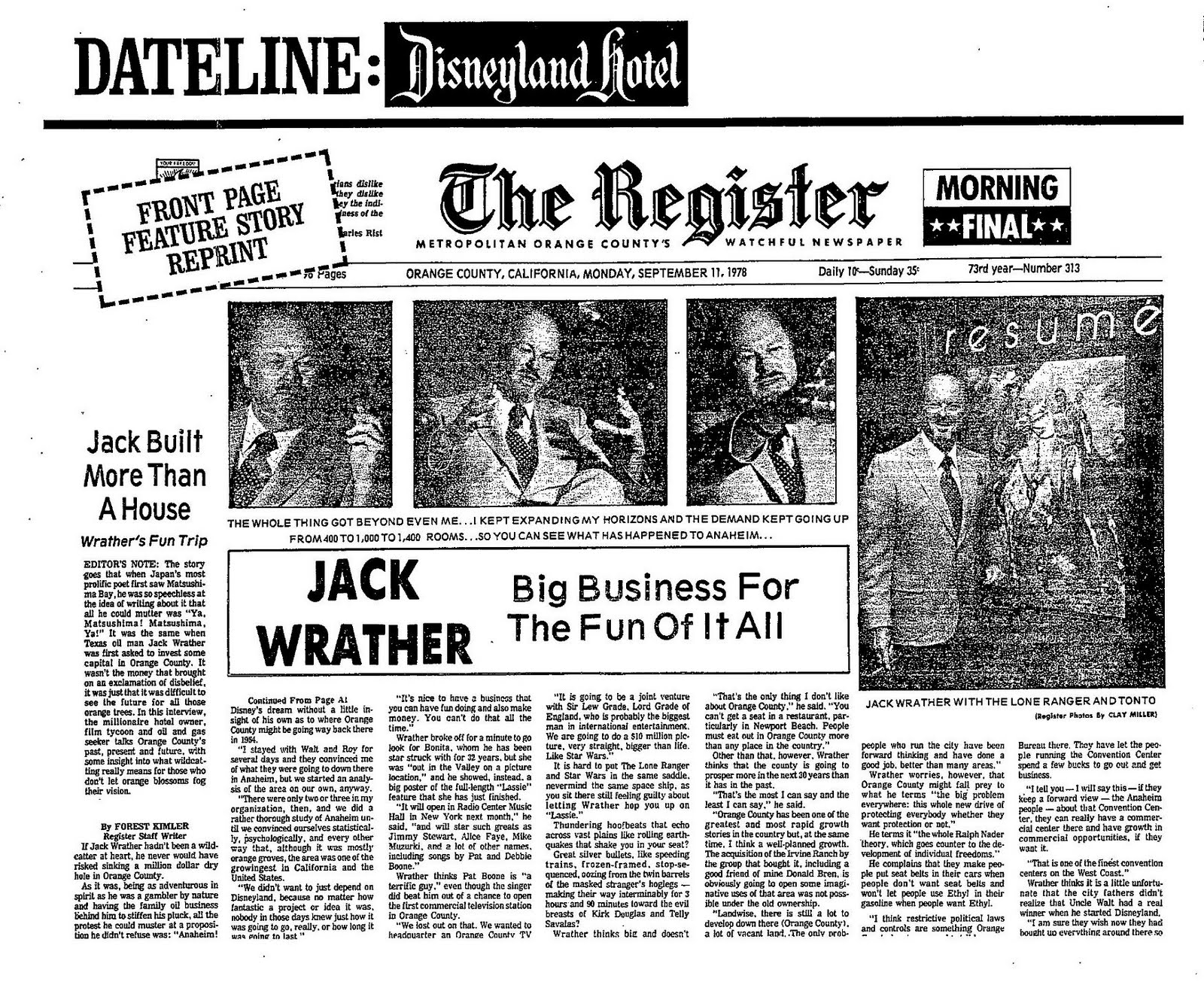 The Original Disneyland Hotel The Bonita Tower