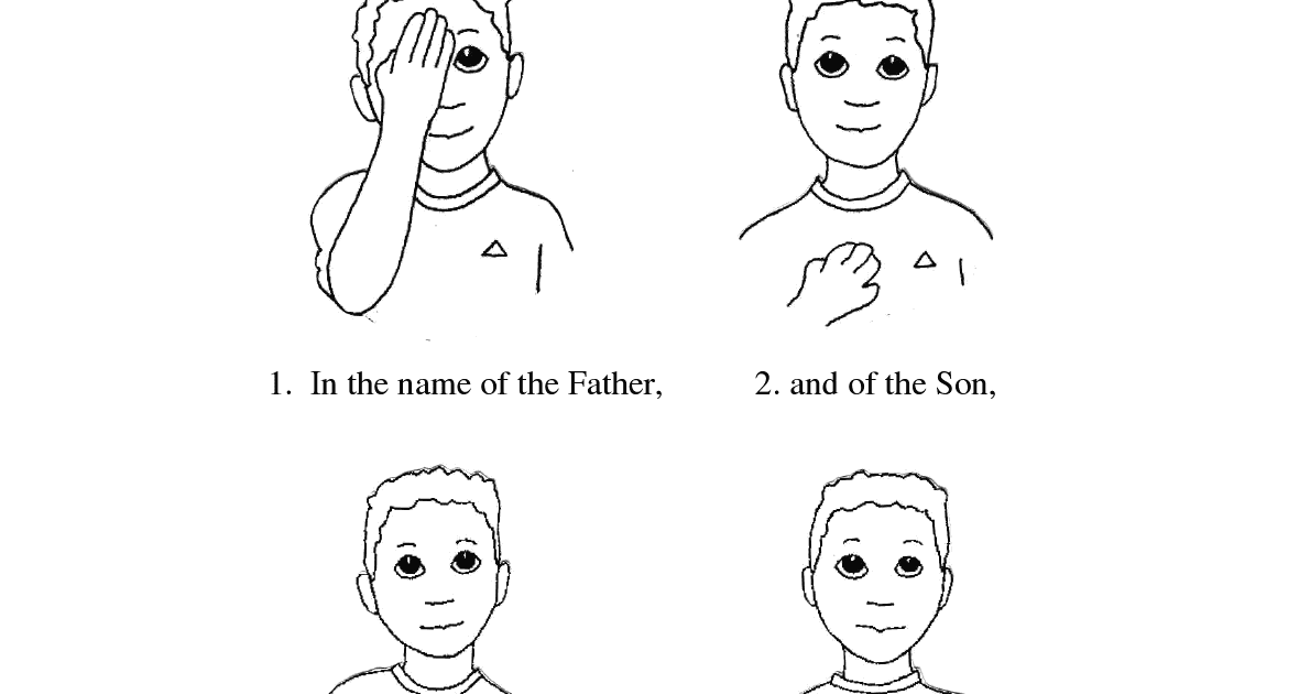 Roman catholic sign of the cross