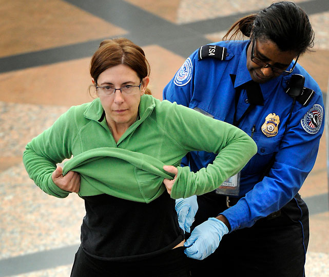 Tsa searching breasts for explosives