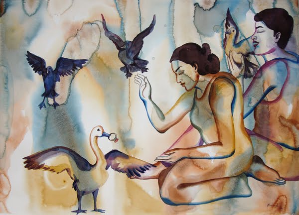 forever we shall not depart,21x28in,wc on paper,2010