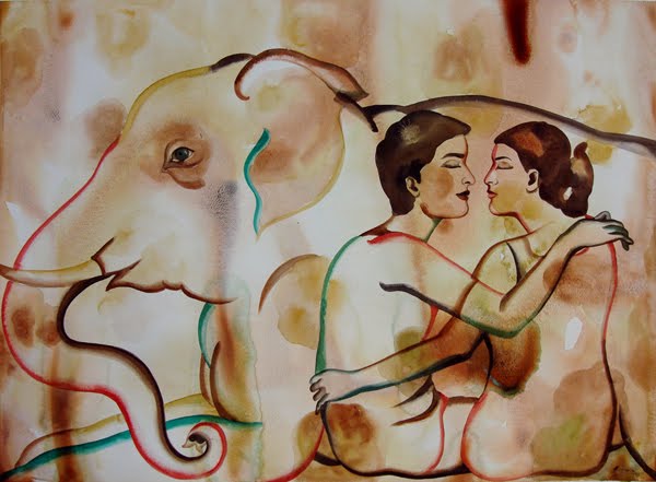 say u love me,21x28in,wc on paper,2010