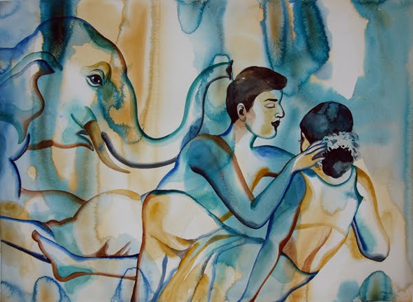 secret love,21x28in,wc on paper,2010