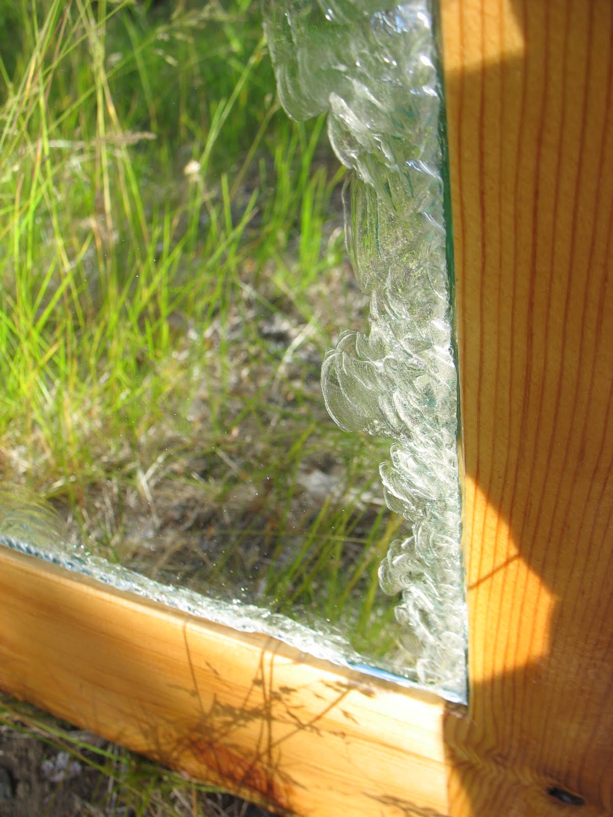 Lost in Desert Designs Chipped edge mirror with simple recycled pine frame