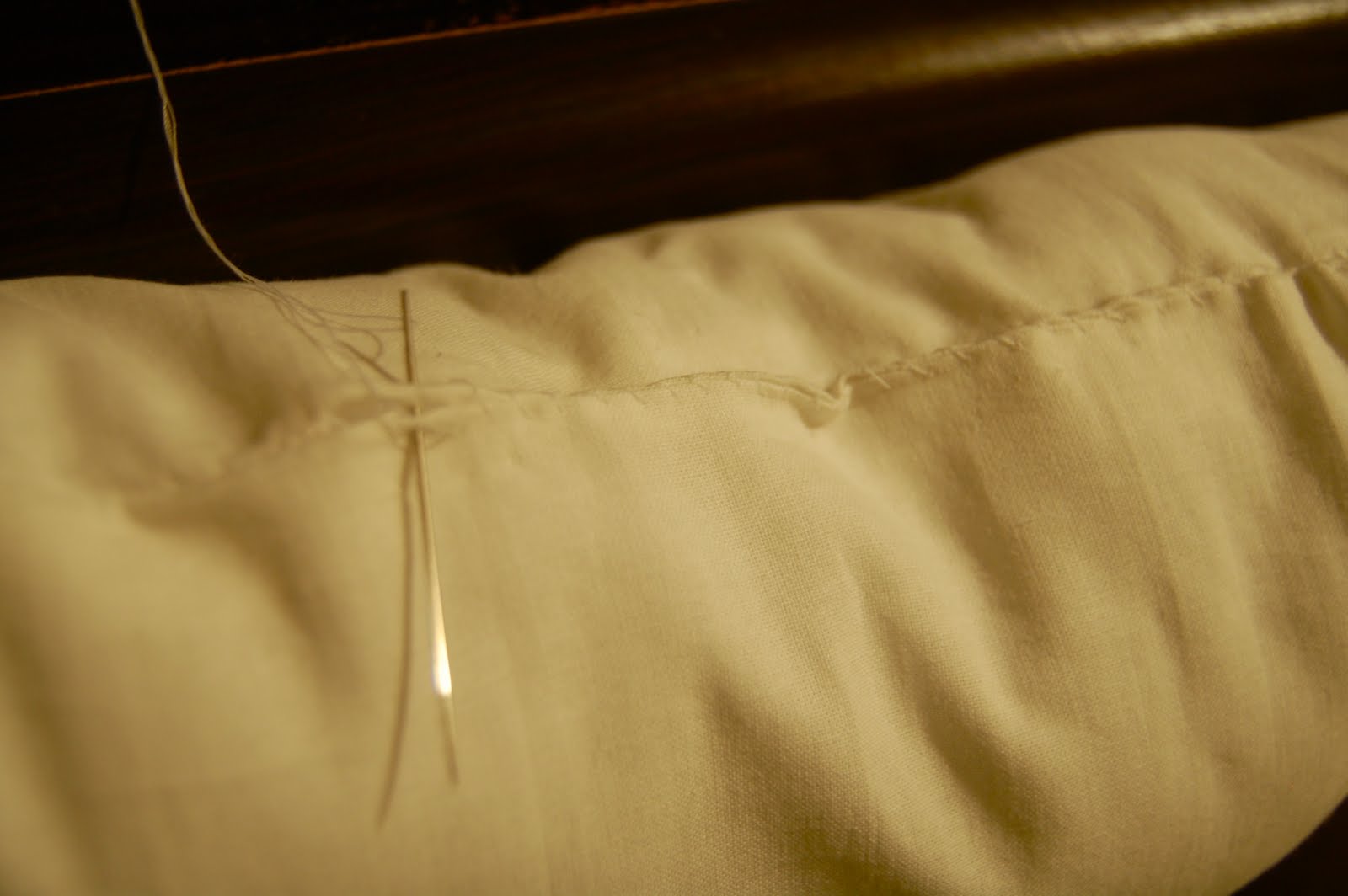 17.) I stitched it closed. This is where things get crazy. There are so