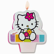 Hello Kitty com buque de flores