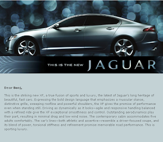 E-mail from Jaguar
