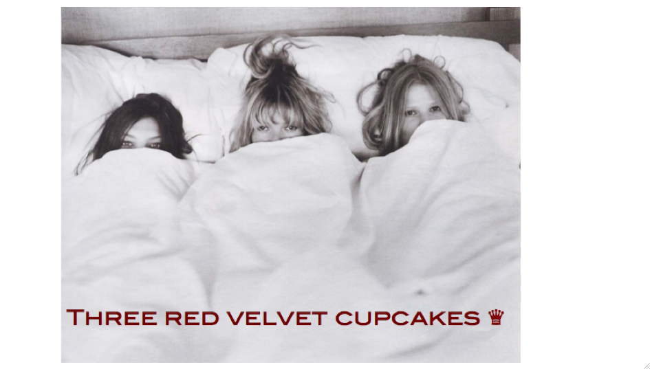 Three Red Velvet Cupcakes ♛