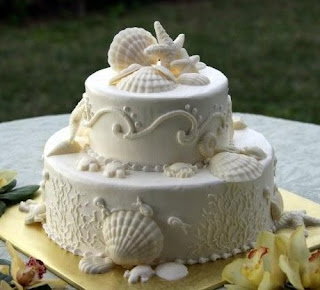 elegant beach wedding cakes