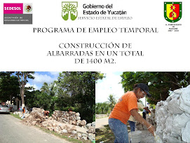 BANDERAZO INAUGURAL DE LA OBRA DE ALBARRADAS. PROGRAMA DE EMPLEO TEMPORAR ( P.E.T )