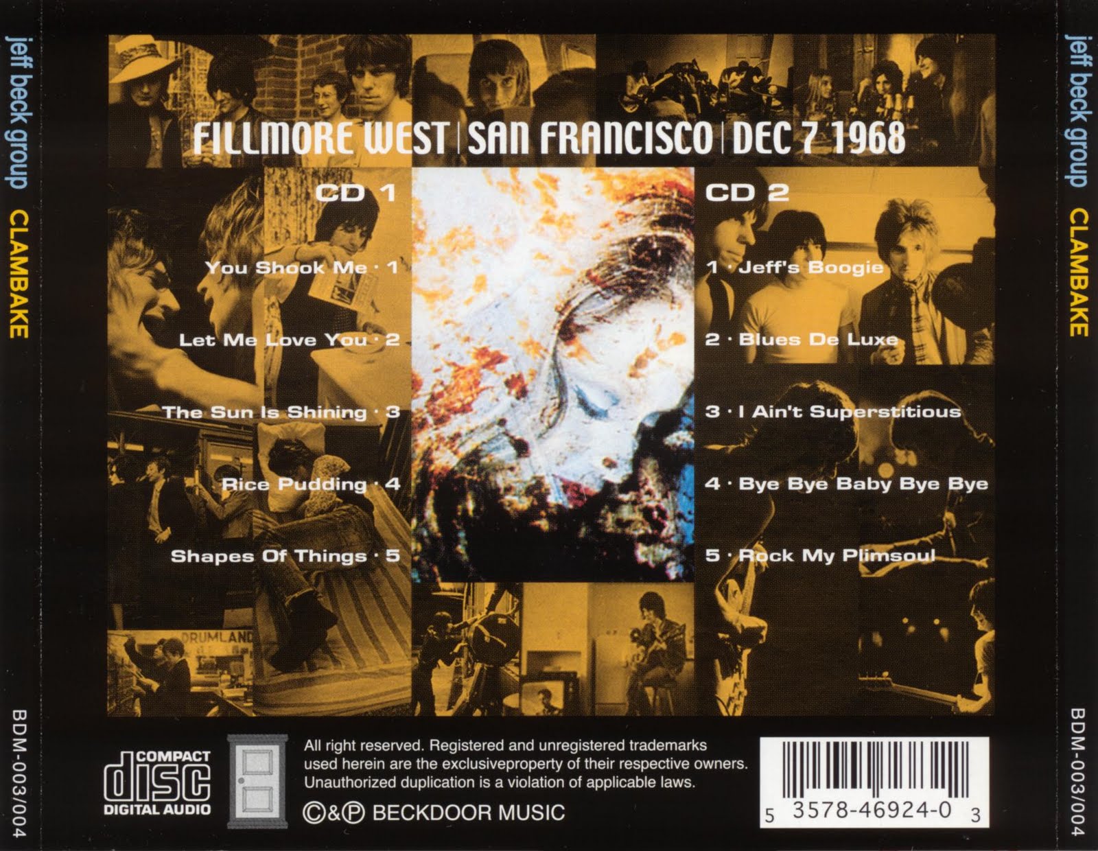 zappadalata: JEFF BECK 1968-12-07 Fillmore West