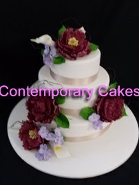 Sugar peony rose with hydrangers and cala lilies