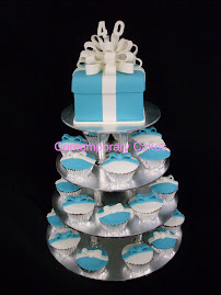 Tiffany cup cake tower 40th Birthday.
