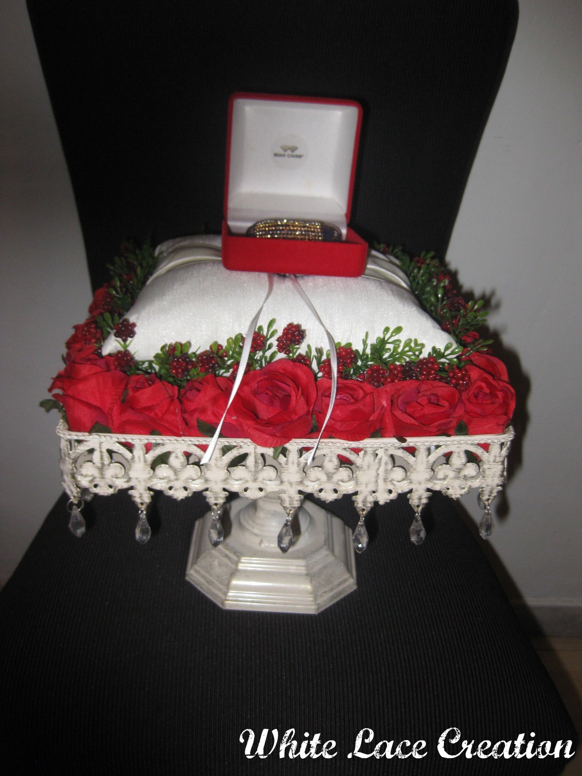 White Lace Creation Wedding Trays
