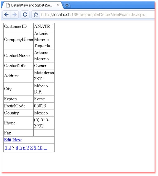 Insert and update in DetailsView in