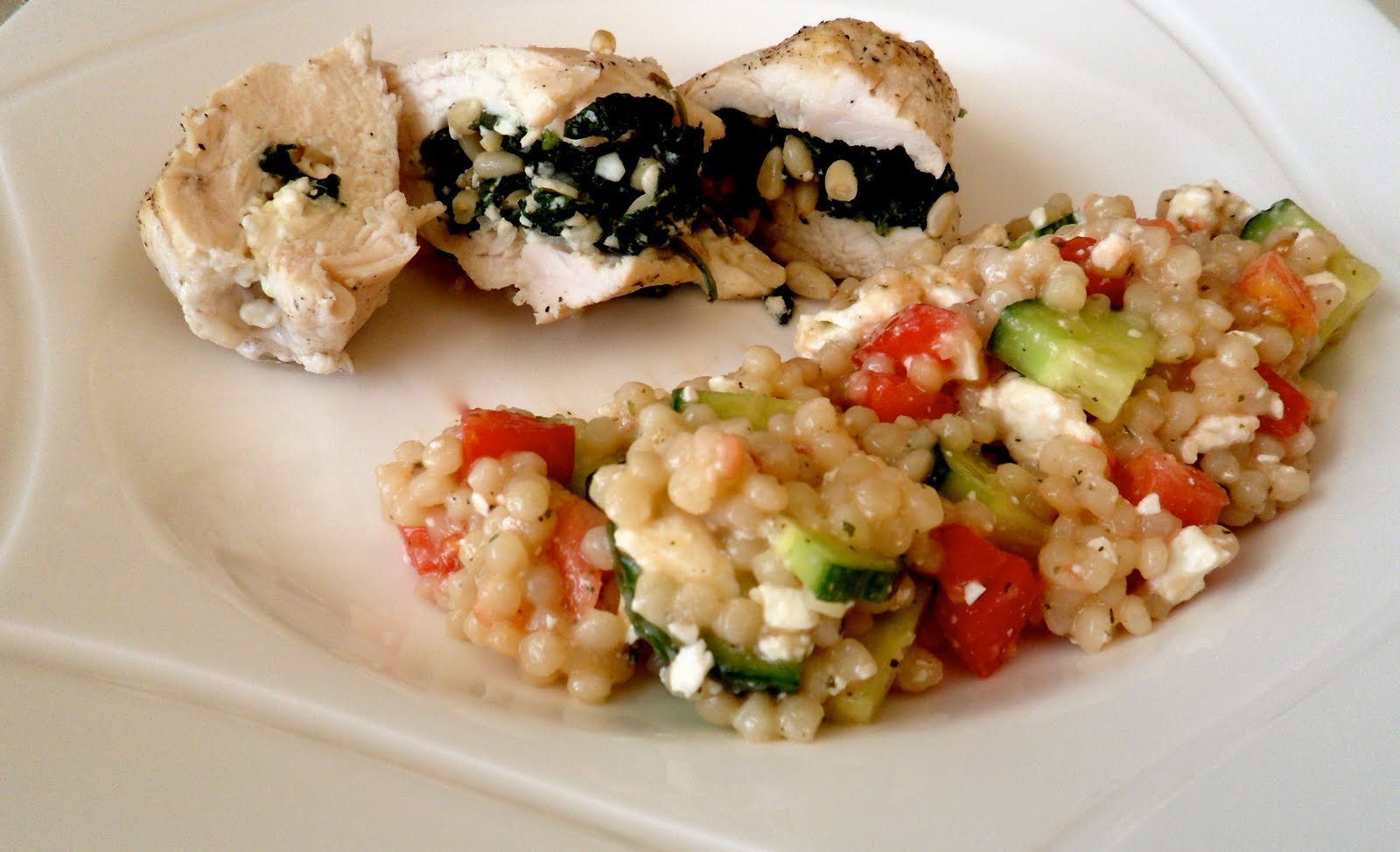 A New Chapter... Chicken Stuffed with Spinach, Feta and Pine Nuts