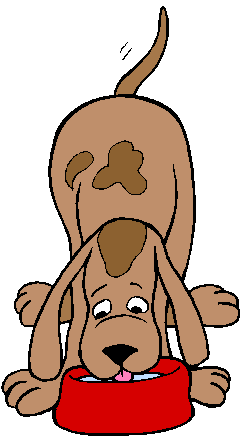 dog drinking water clipart - photo #6