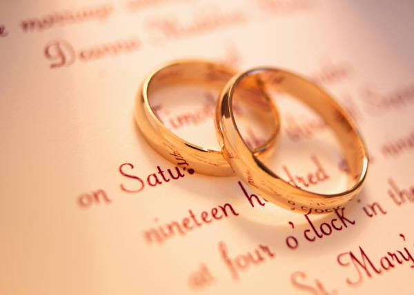 Exchanged during the wedding ceremony your wedding ring will tell the world