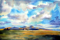 sky watercolor skies practise